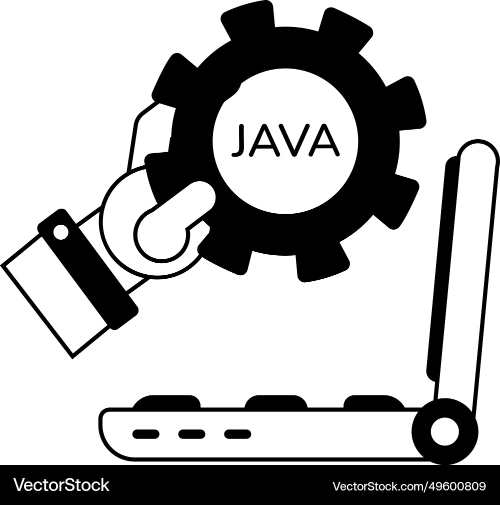 Java development Vector Image