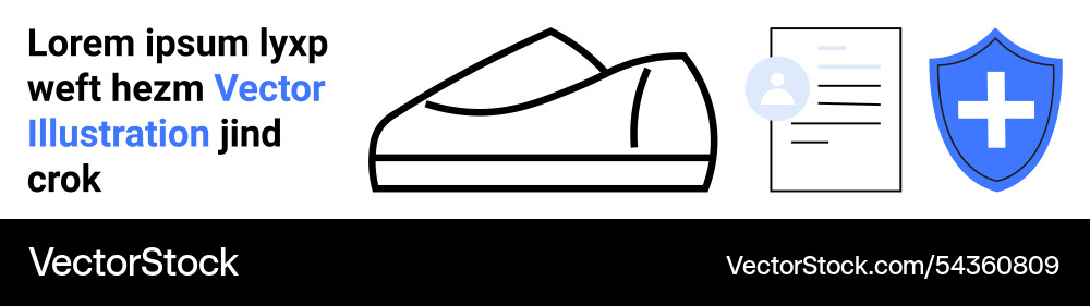 Minimalist shoe design user profile document Minimalist shoe design user profile document vector image