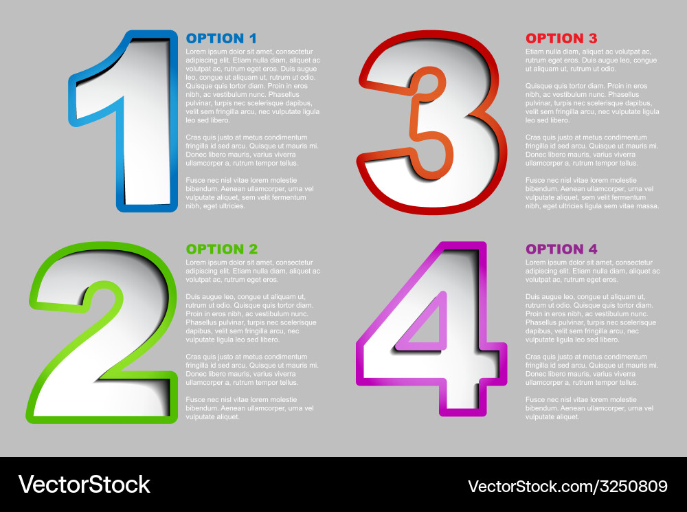 One two three four - progress background vector image