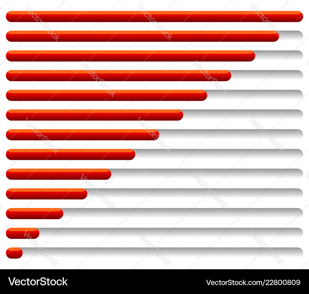 Progress loading bars horizontal Progress loading bars horizontal vector image