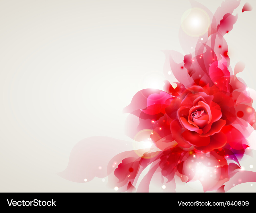 Red rose Royalty Free Vector Image - VectorStock
