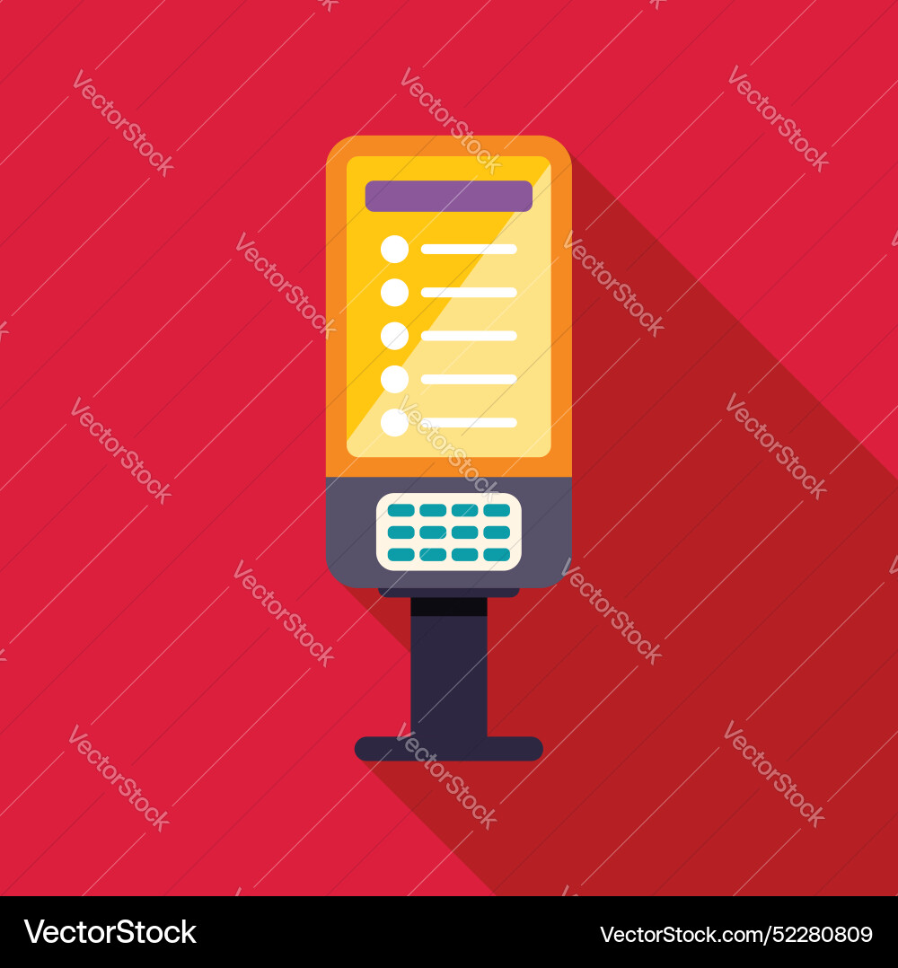 Self ordering kiosk displaying menu options Self ordering kiosk displaying menu options vector image