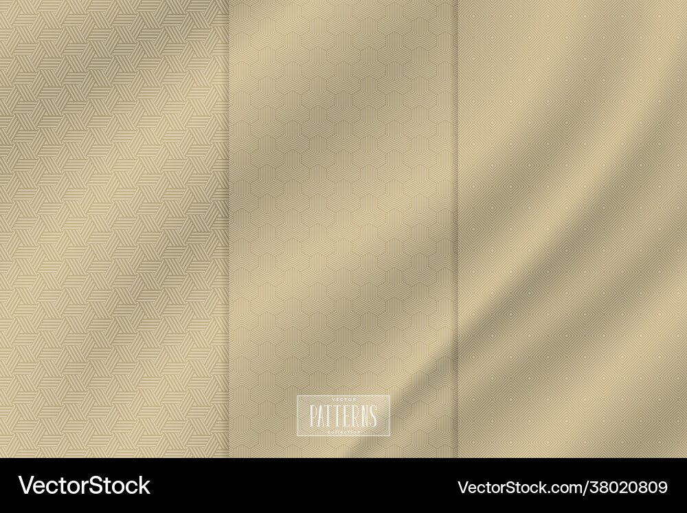 Set abstract geometric seamless pattern Vector Image