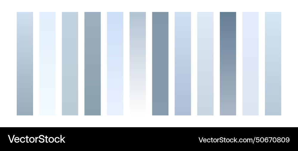Smooth gradient color collection for ui element vector image