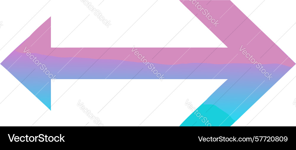 Smooth gradient double-headed arrow versatile vector image