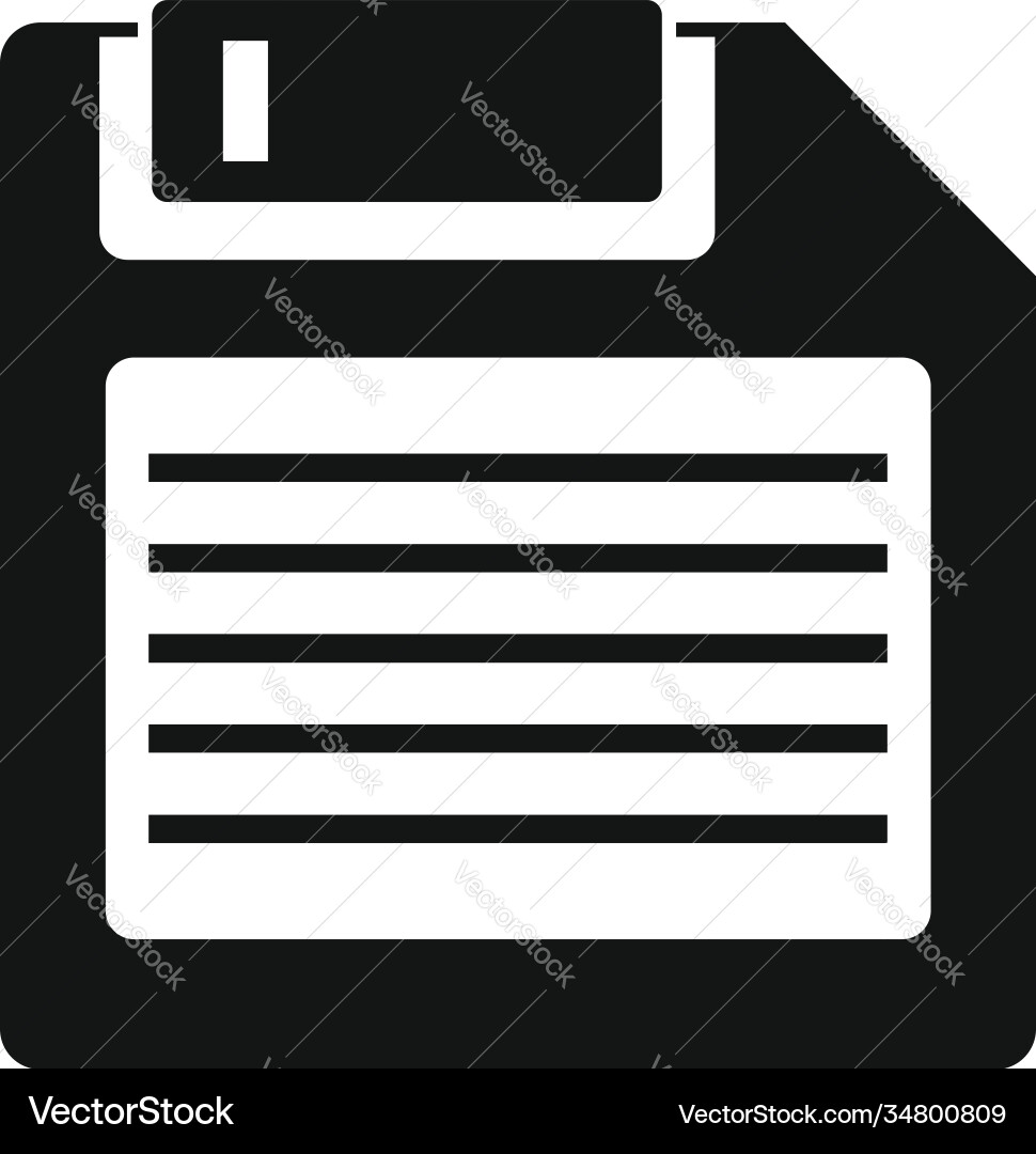 Storage floppy disk icon simple style Vector Image