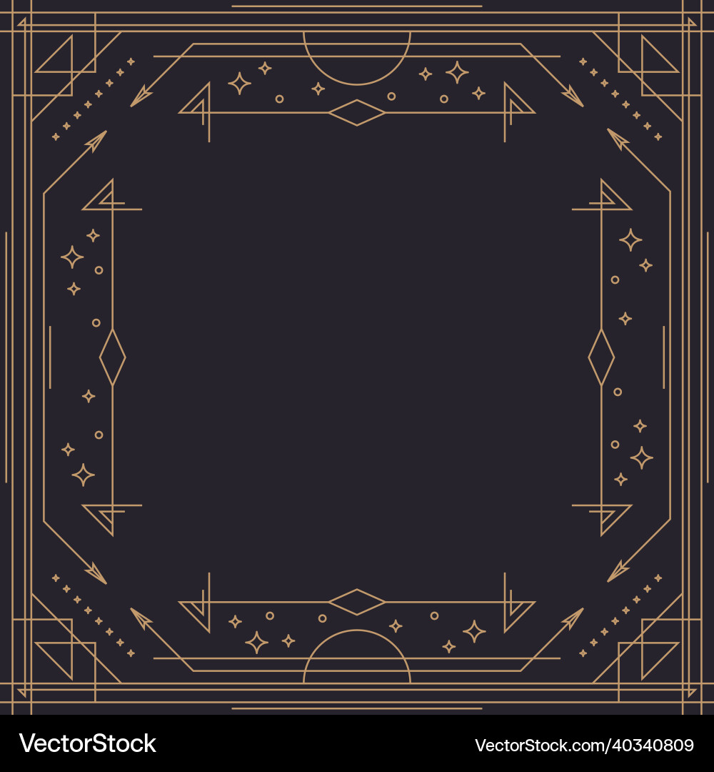 Thin line frame abstract geometric linear design Thin line frame abstract geometric linear design vector image