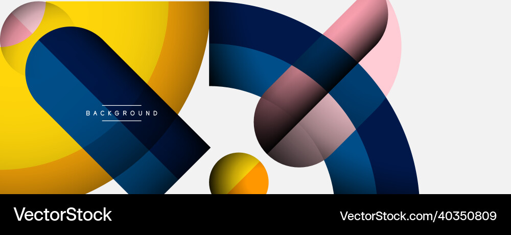 Trendy shapes color minimal design composition Vector Image