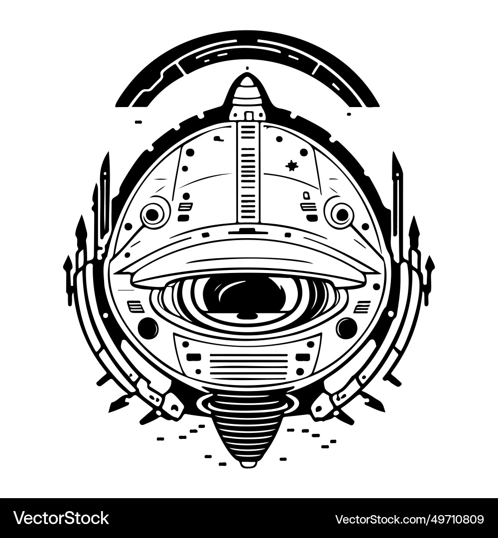 Ufo Icon Hand Ziehen Sie schwarze Farbe Fahrzeug Logo Ufo Icon Hand Ziehen Sie schwarze Farbe Fahrzeug Logo Vektorbild
