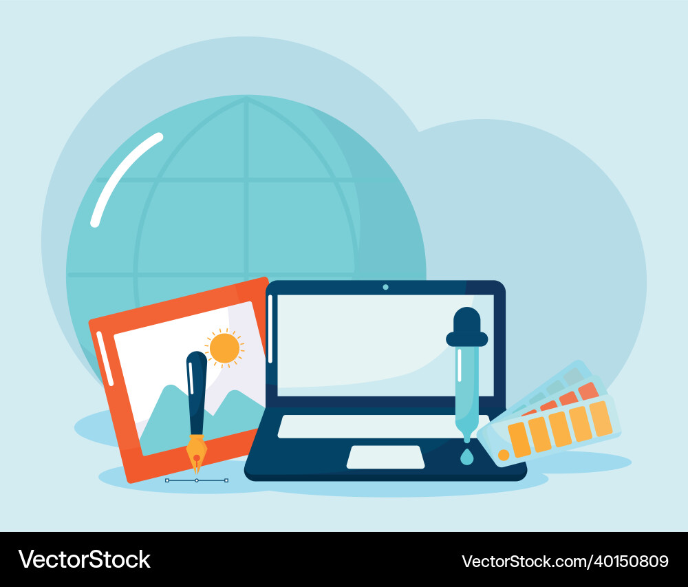 Web design card vector image