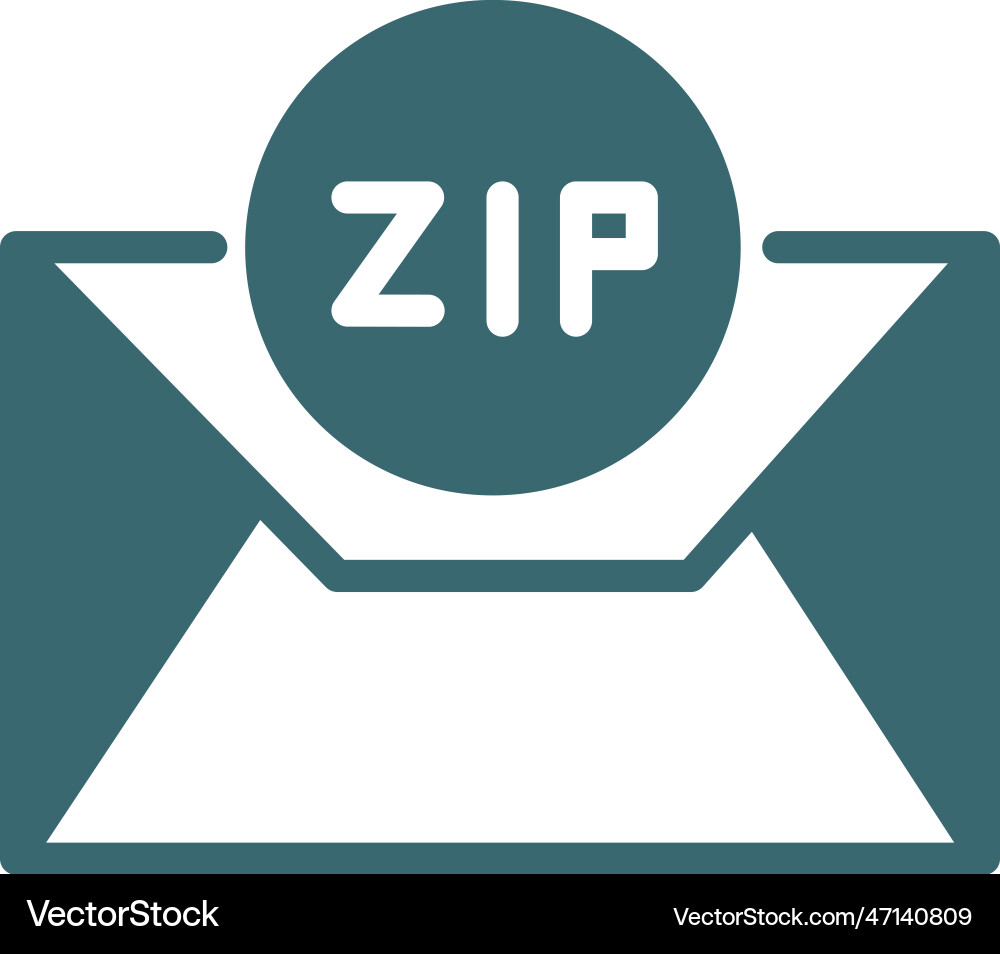 Zip code icon filled from delivery Zip code icon filled from delivery vector image