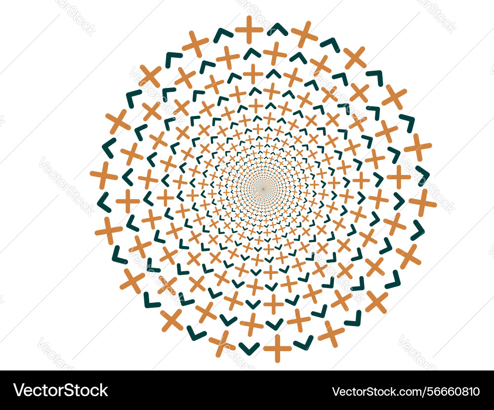 Abstract circle mathematics symbol symmetric color Vector Image