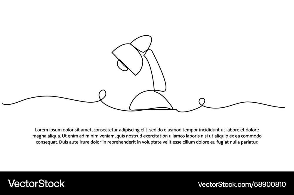 Abstract Lamp Line Art Vector Image