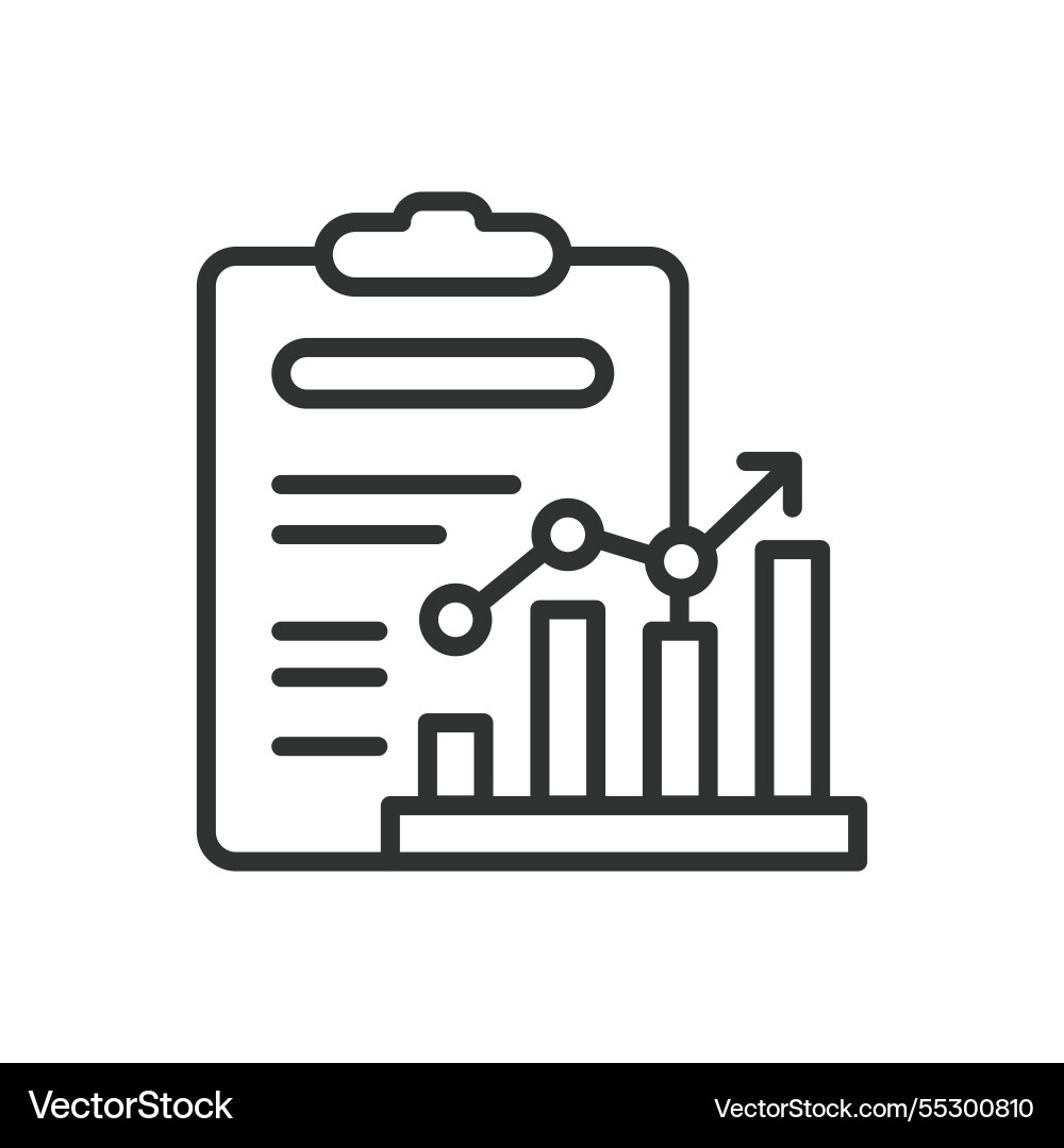 Analysis icon in line design data Analysis icon in line design data vector image