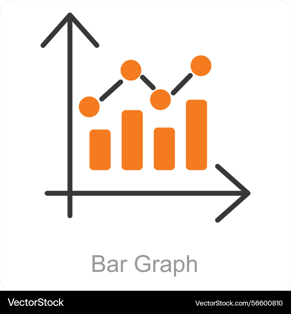 Bar graph icon concept Vector Image