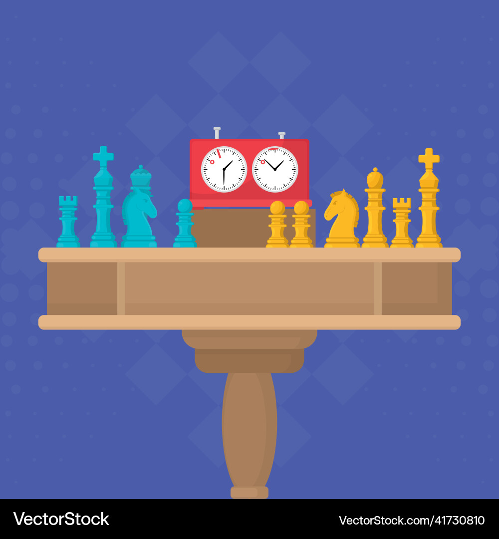 Chess game table Vector Image