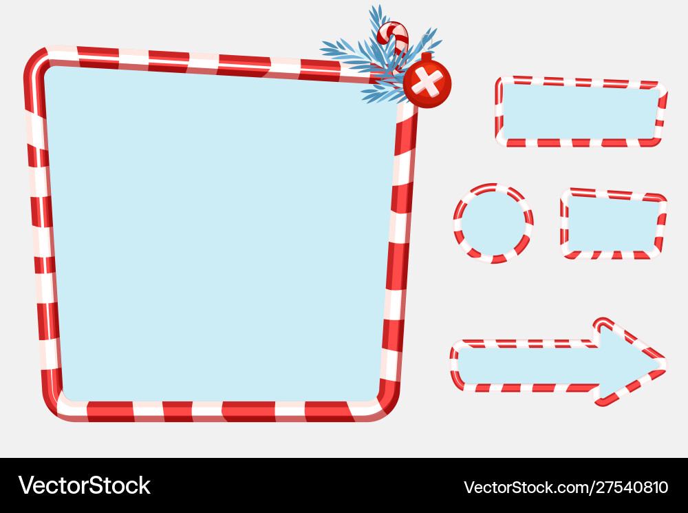 Christmas user interface and elements for game Christmas user interface and elements for game vector image