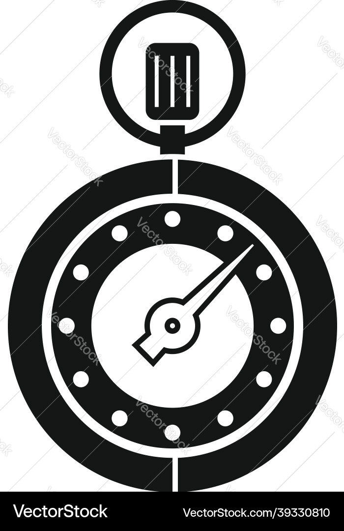 Chronometer icon simple stopwatch clock Chronometer icon simple stopwatch clock vector image