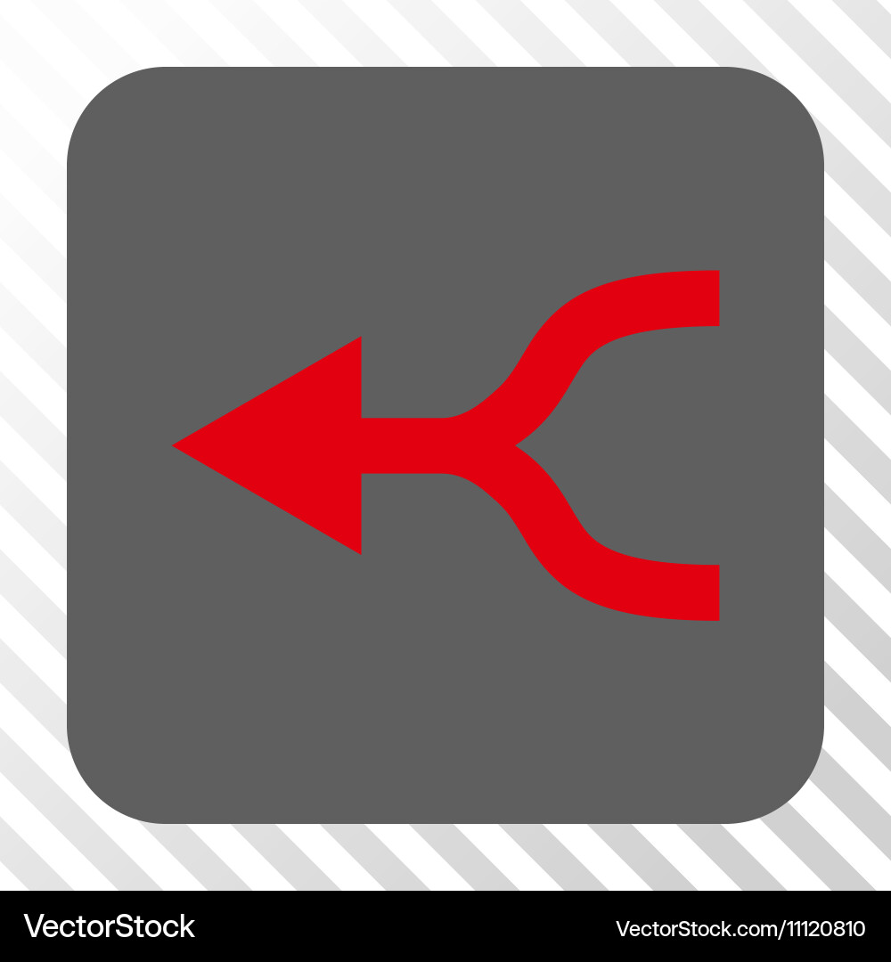 Combine arrow left rounded square button vector image