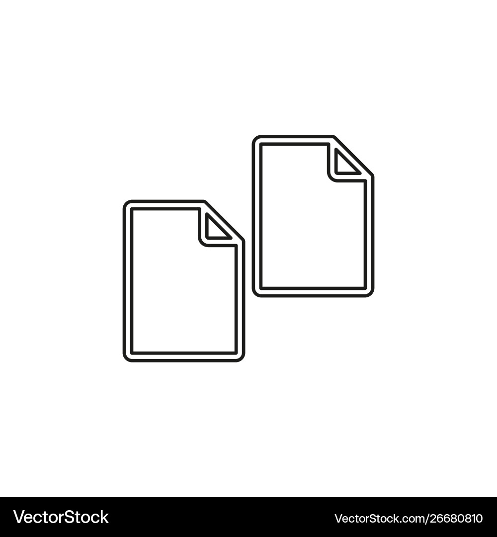 Copy or duplicate document icon vector image