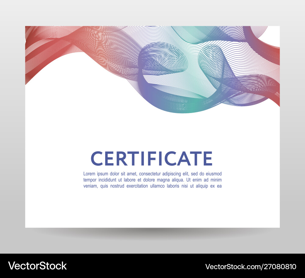 Elegant Certificate Template - Gradient vector image