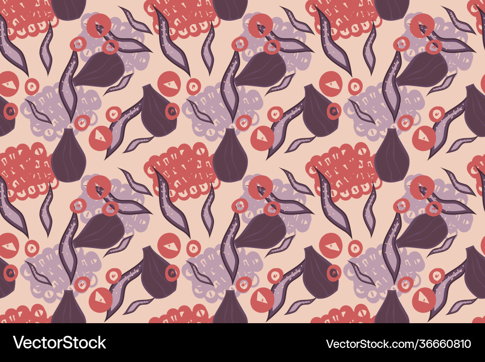 Ethnic boho seamless pattern with abstraction Ethnic boho seamless pattern with abstraction vector image