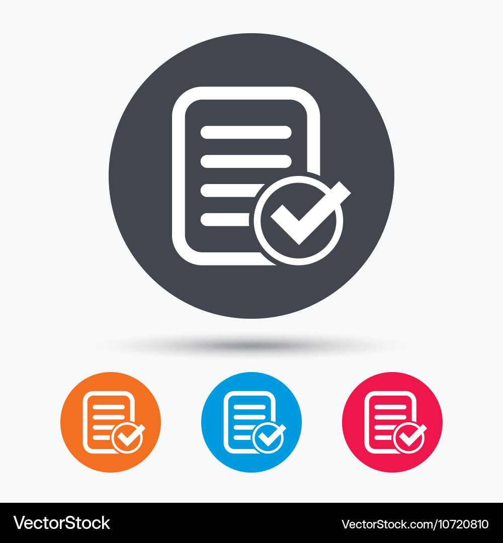 File selected icon document page with check vector image