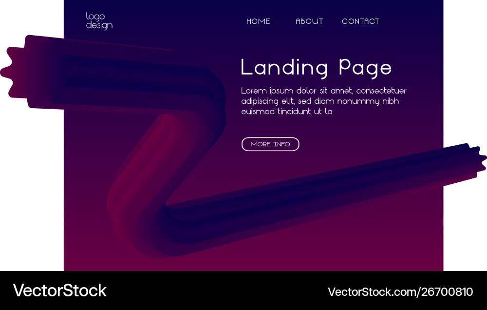 Flat web landing page design Vector Image