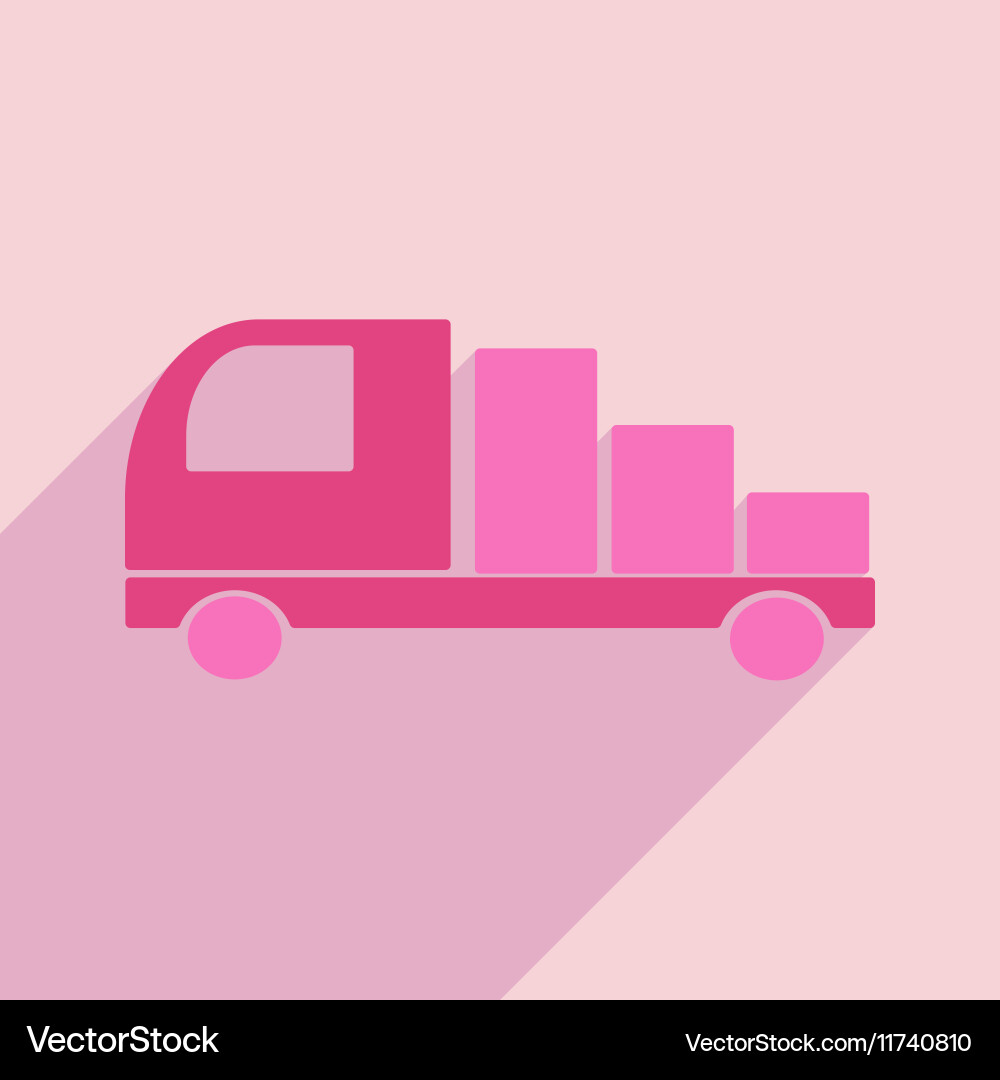 Flat with shadow icon and mobile application Vector Image