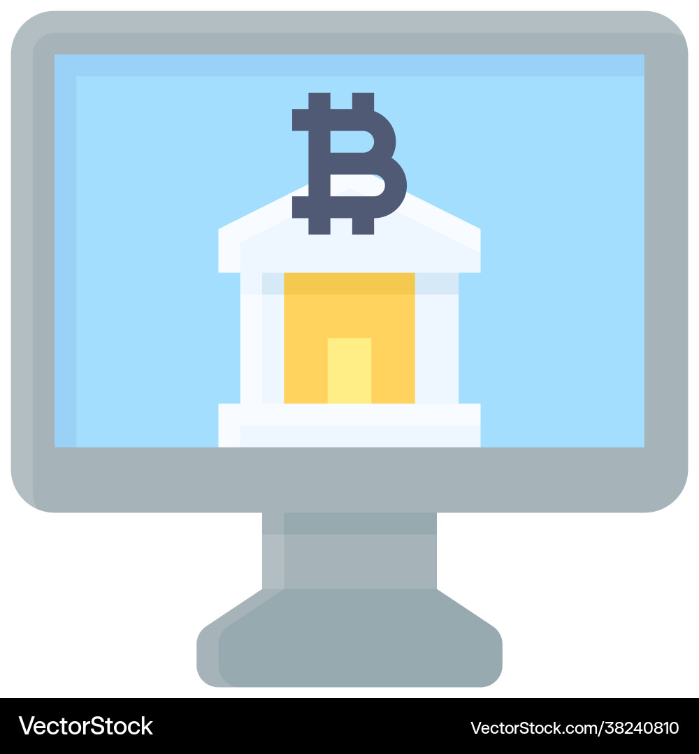 Internet banking icon cryptocurrency related – Royalty-Free Vector |  VectorStock