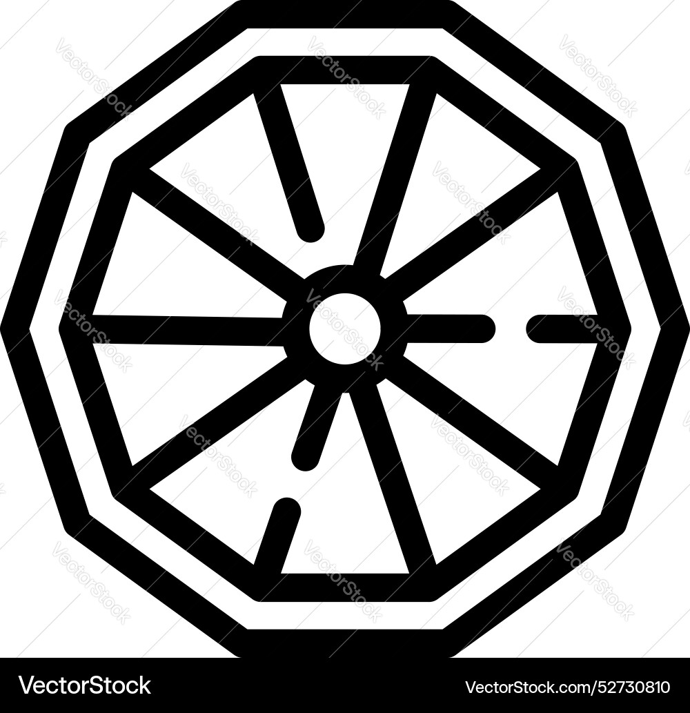 Octagon shape showing concept of geometry Vector Image