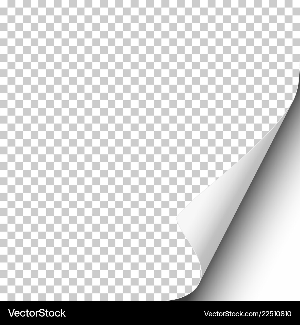 Paper Curl - Transparent Sheet Vector Image