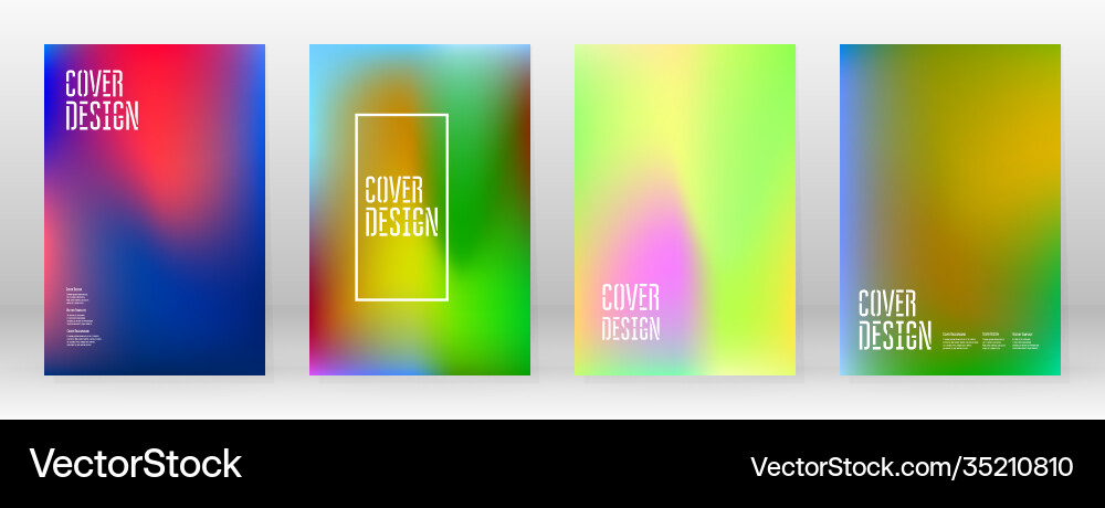 Pastel soft rainbow gradient set color background vector image