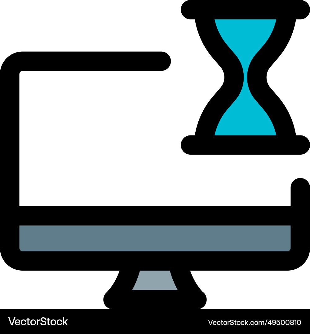 Process of accessing file on a desktop vector image