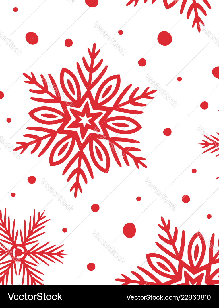 Rectangular background with hand drawn snowflakes Rectangular background with hand drawn snowflakes vector image