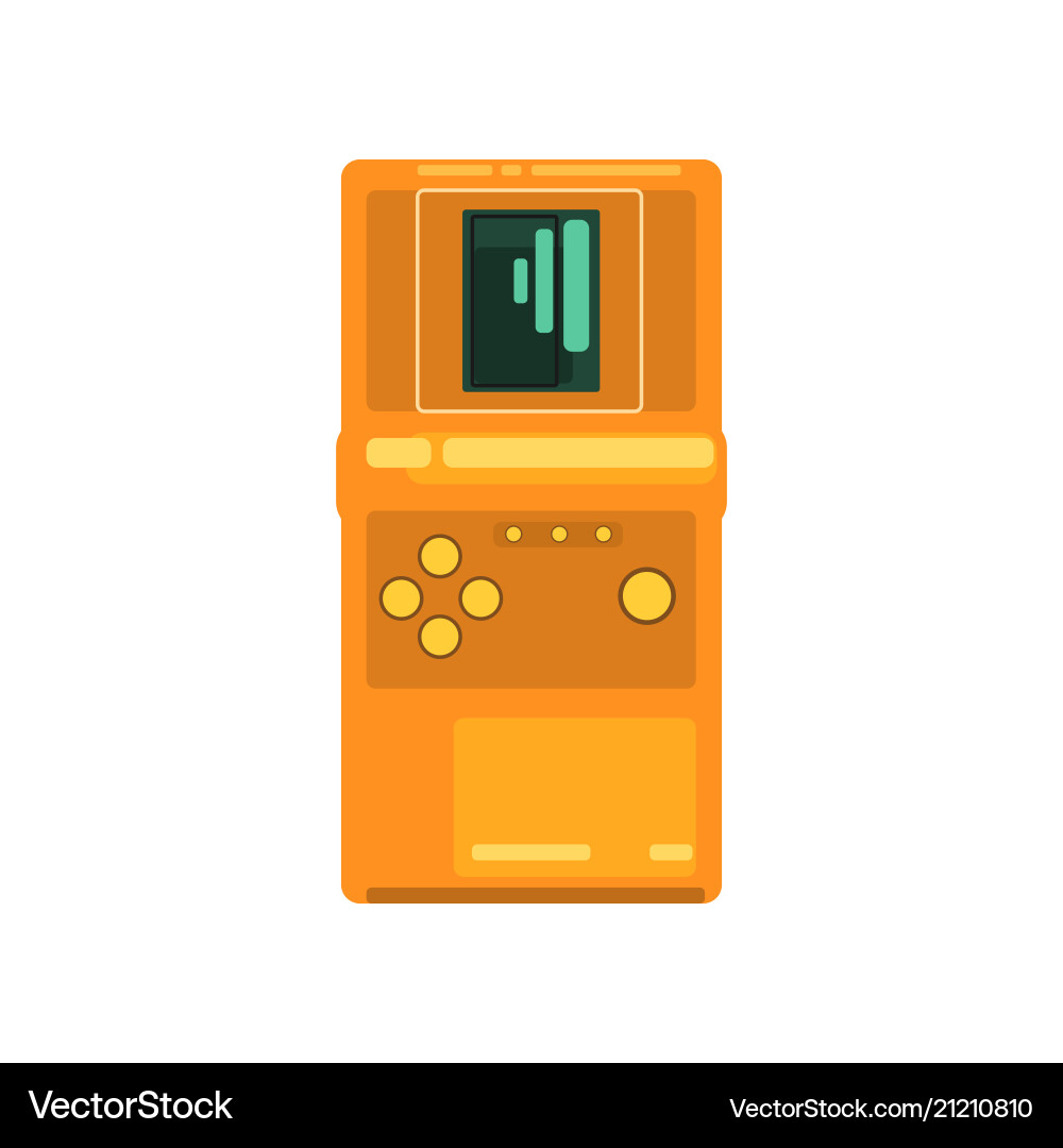Retro tetris electronic game console Retro tetris electronic game console vector image