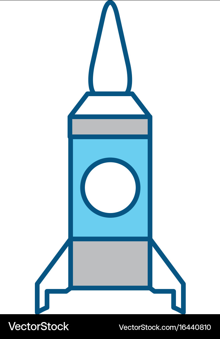 Rocket spaceship symbol vector image