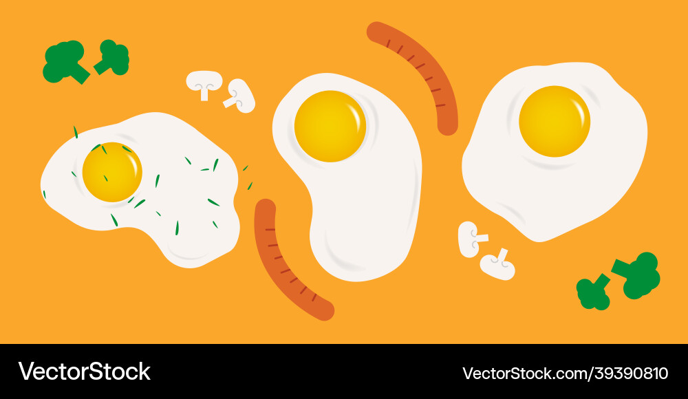 Scrambled eggs a set of three different Scrambled eggs a set of three different Vector Image