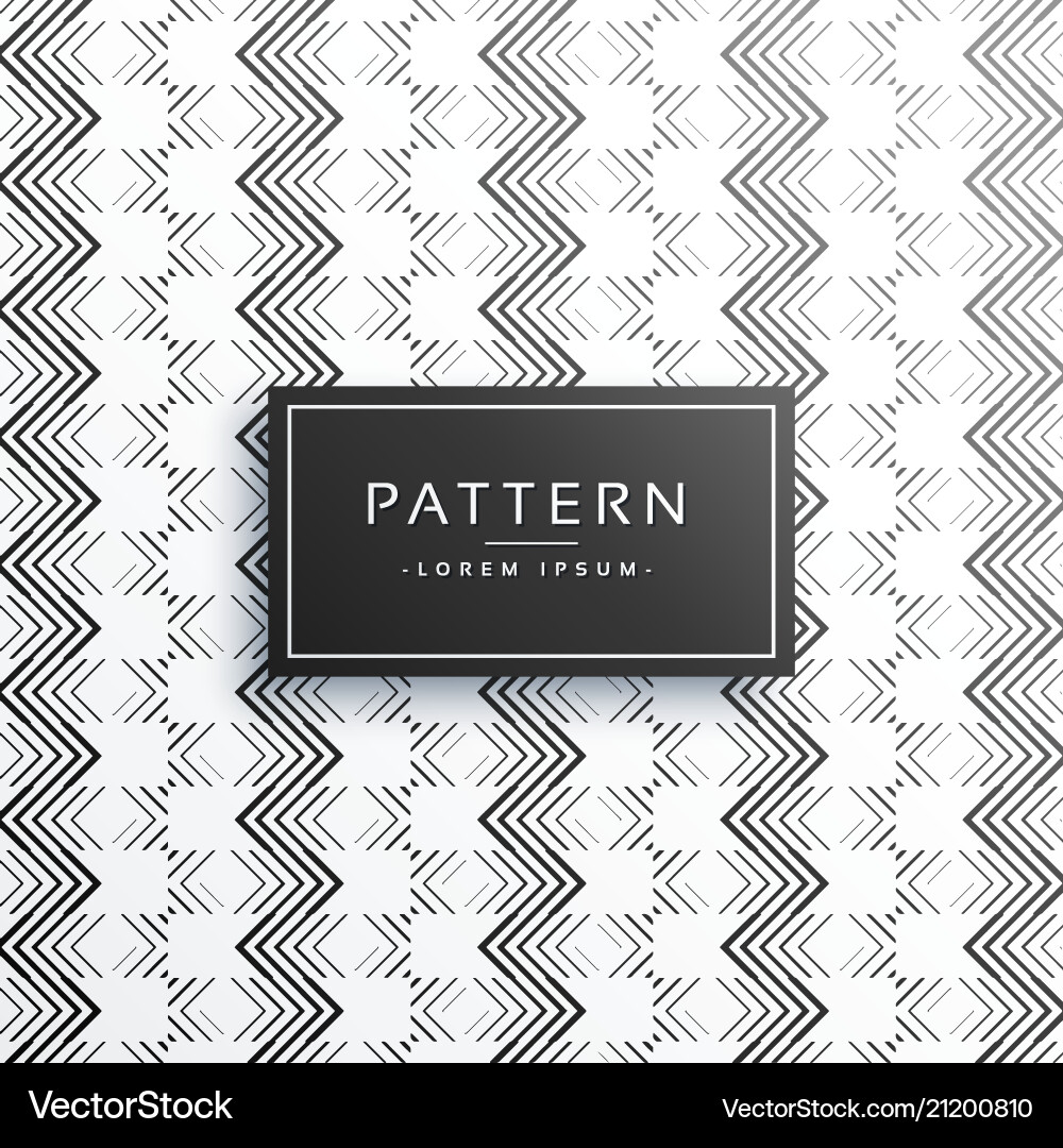 Stylish zigzag lines pattern background Vector Image