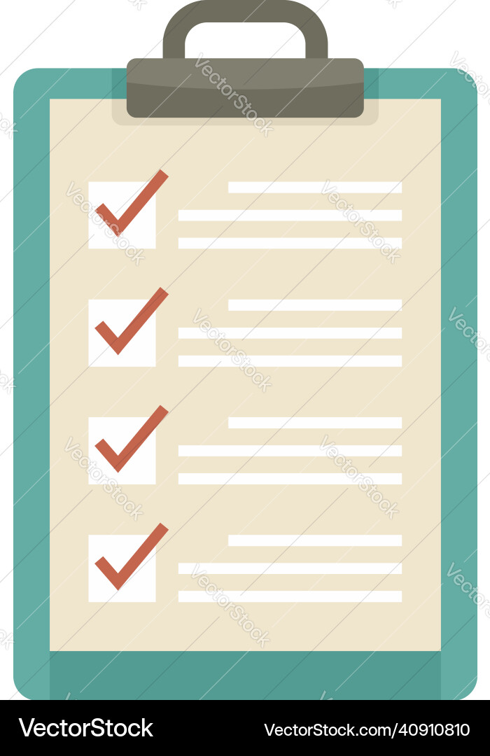 Syllabus to do list icon flat isolated Syllabus to do list icon flat isolated vector image