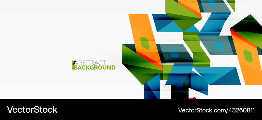 Abstract line and triangle background creative Vector Image