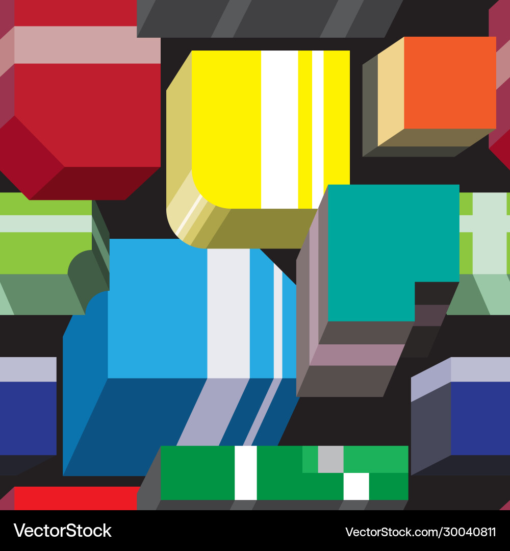 Abstract pattern three-dimensional geometric vector image