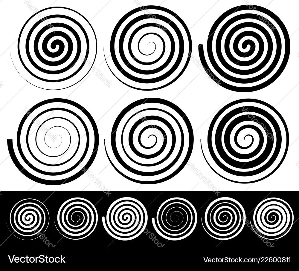 Abstract swirl twirl spiral element rotating vector image