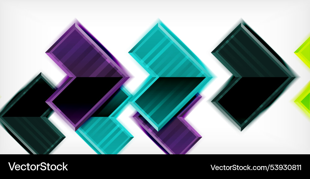 Arrow symbols created with 3d effects and line Vector Image