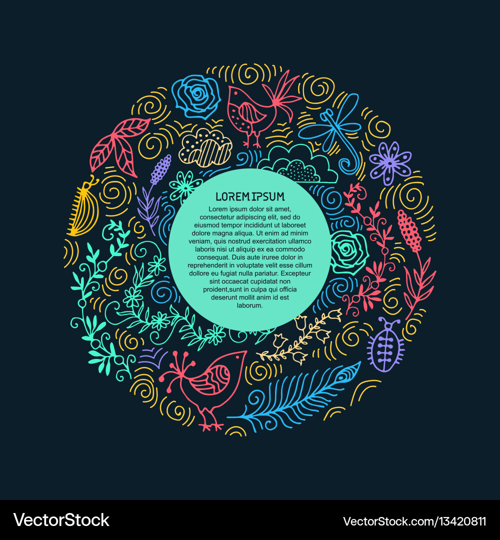 Bright frame for your text summer patterns Bright frame for your text summer patterns vector image