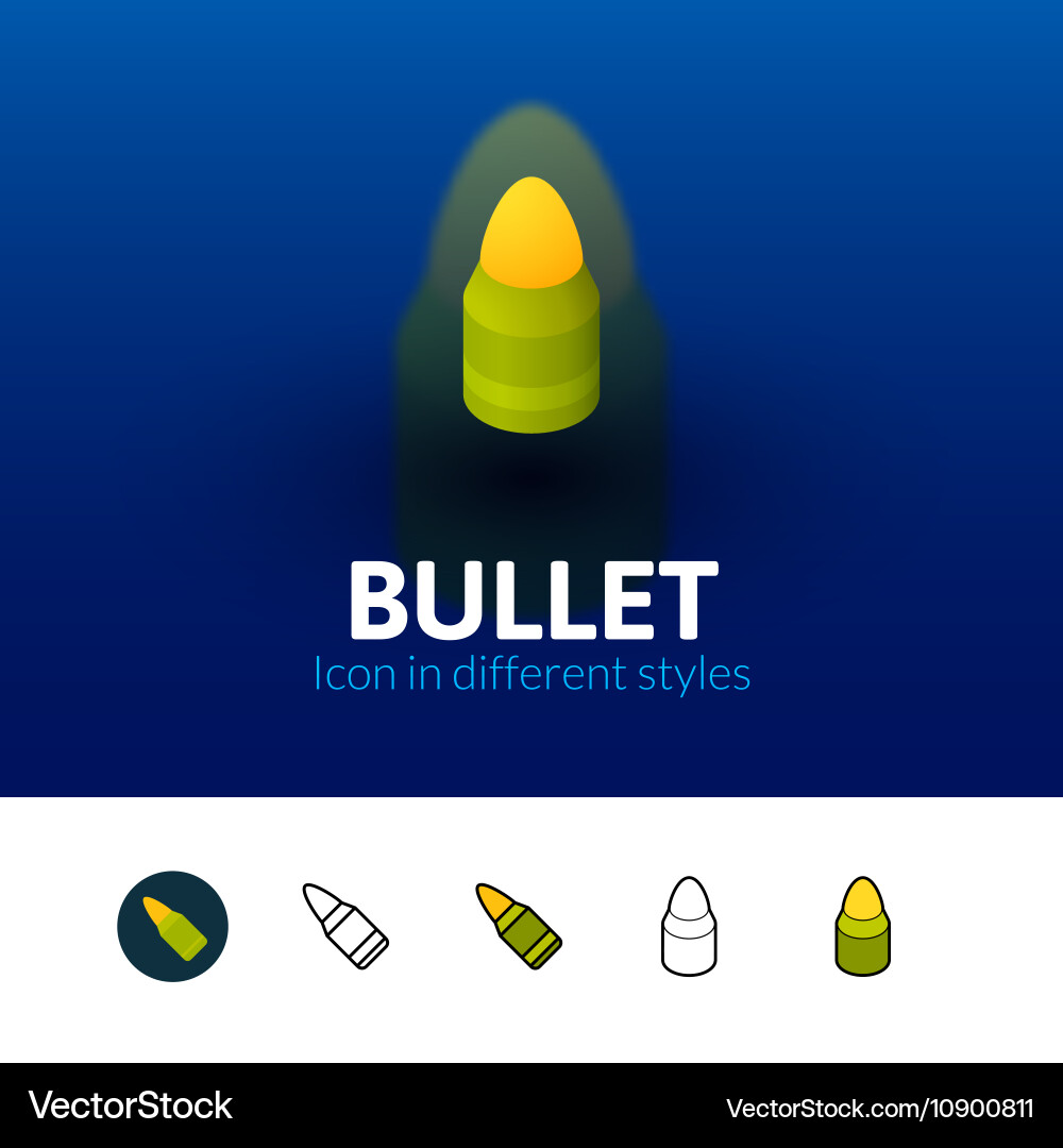Bullet icon in different style vector image