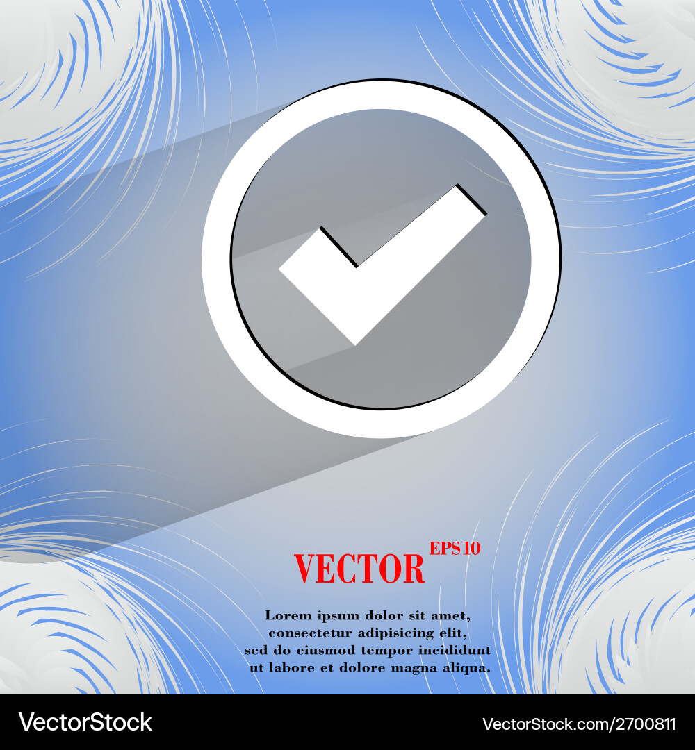 Check mark flat modern web design vector image