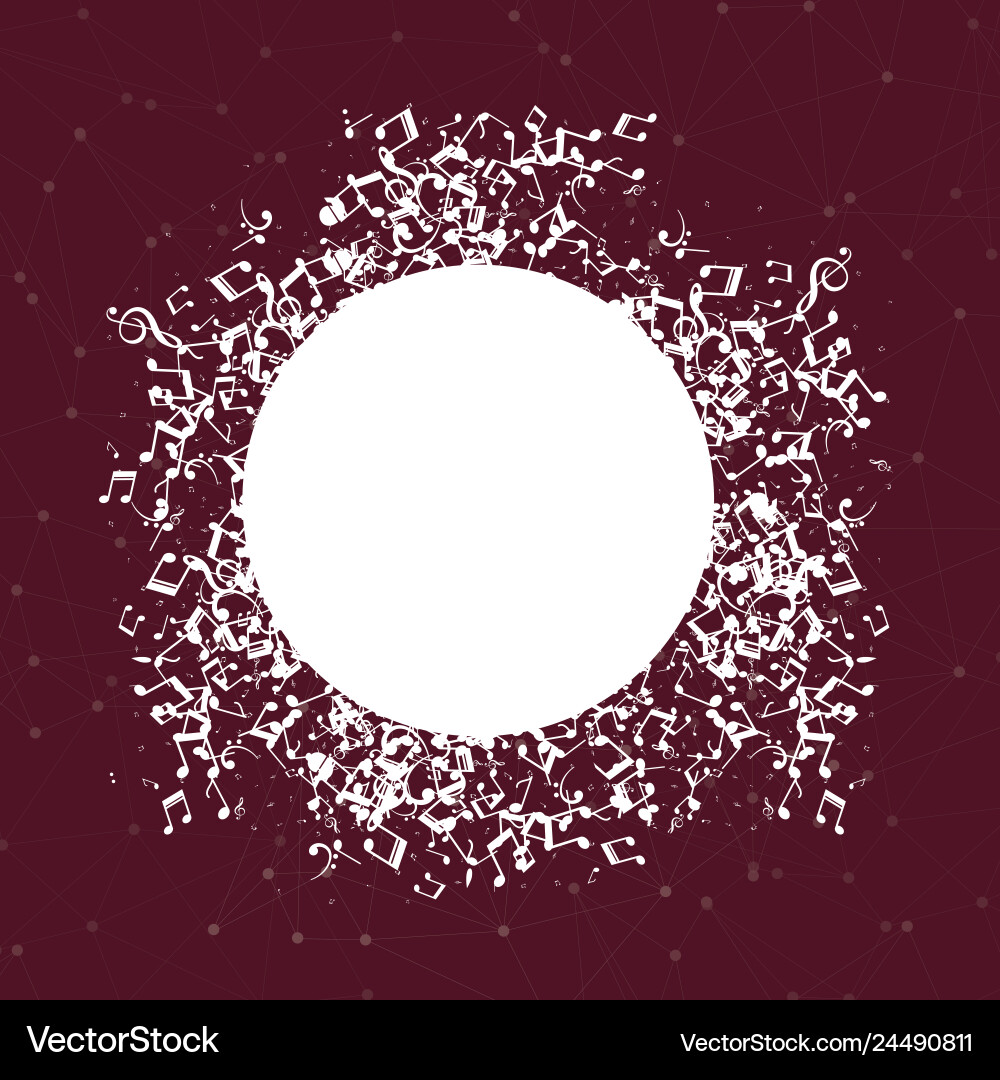 Disarrayed and jumbled musical notes icon Disarrayed and jumbled musical notes icon vector image
