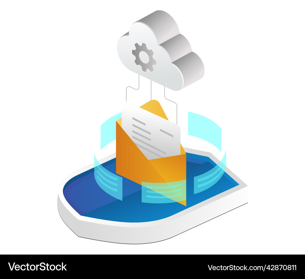 Email data security on cloud server Email data security on cloud server vector image