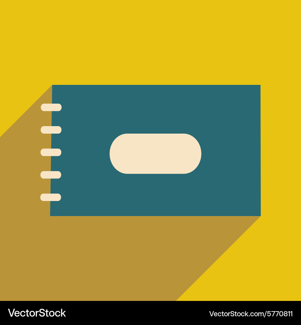 Flat with shadow icon and mobile application Vector Image